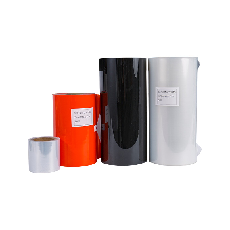 PA/PE জেনারেল ব্যারিয়ার থার্মোফর্মিং ফিল্মের 7-11 স্তর PA/PE জেনারেল ব্যারিয়ার থার্মোফর্মিং ফিল্মের 7-11 স্তর