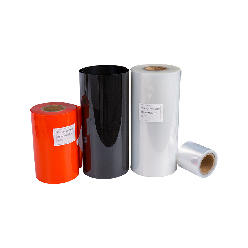 PA/PE জেনারেল ব্যারিয়ার থার্মোফর্মিং ফিল্মের 7-11 স্তর PA/PE জেনারেল ব্যারিয়ার থার্মোফর্মিং ফিল্মের 7-11 স্তর