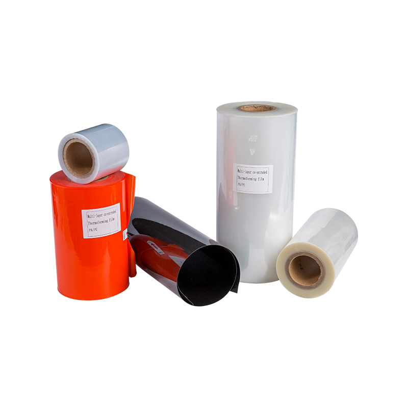 PA/PE জেনারেল ব্যারিয়ার থার্মোফর্মিং ফিল্মের 7-11 স্তর PA/PE জেনারেল ব্যারিয়ার থার্মোফর্মিং ফিল্মের 7-11 স্তর