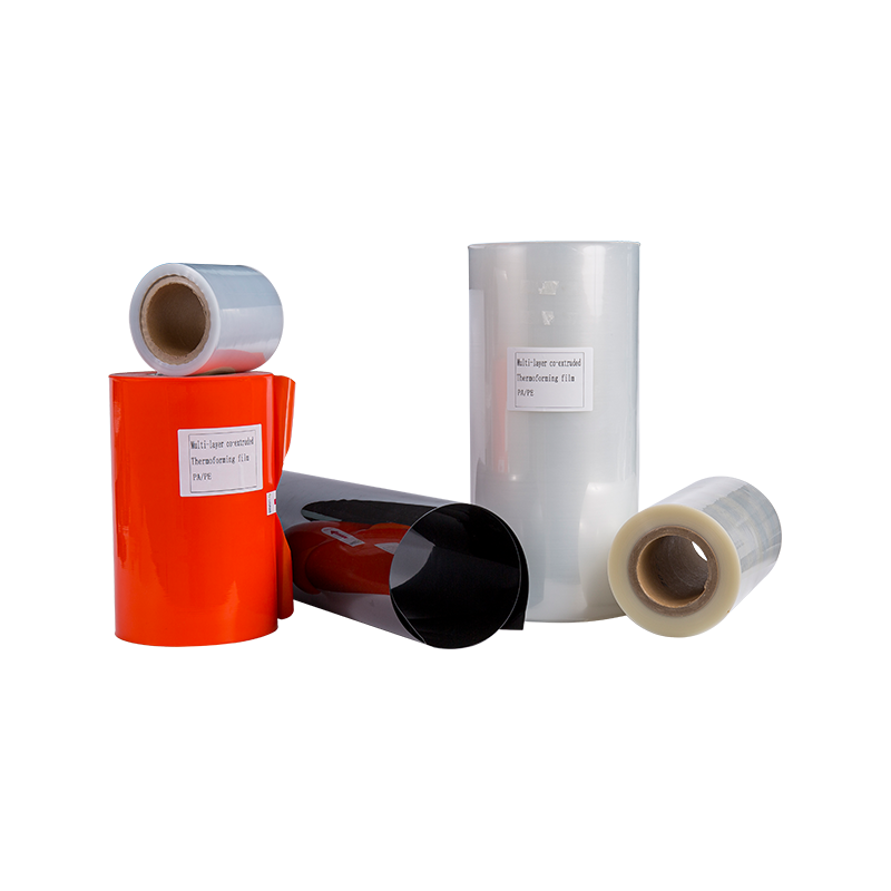 PA/PE জেনারেল ব্যারিয়ার থার্মোফর্মিং ফিল্মের 7-11 স্তর PA/PE জেনারেল ব্যারিয়ার থার্মোফর্মিং ফিল্মের 7-11 স্তর