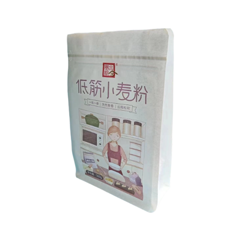 শক্ত, টেকসই, শ্বাস-প্রশ্বাসযোগ্য, টিয়ার-প্রতিরোধী ডিগ্রেডেবল ক্রাফট পেপার পাউচ