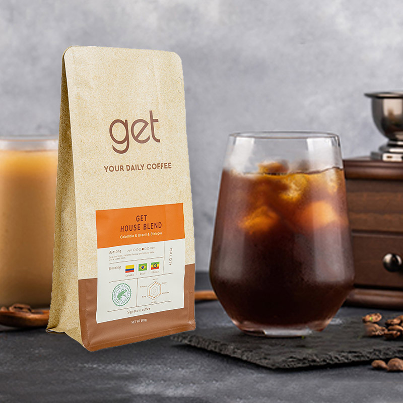 250g-1kg আট সাইড সীল কফি ব্যাগ 250g-1kg আট সাইড সীল কফি ব্যাগ