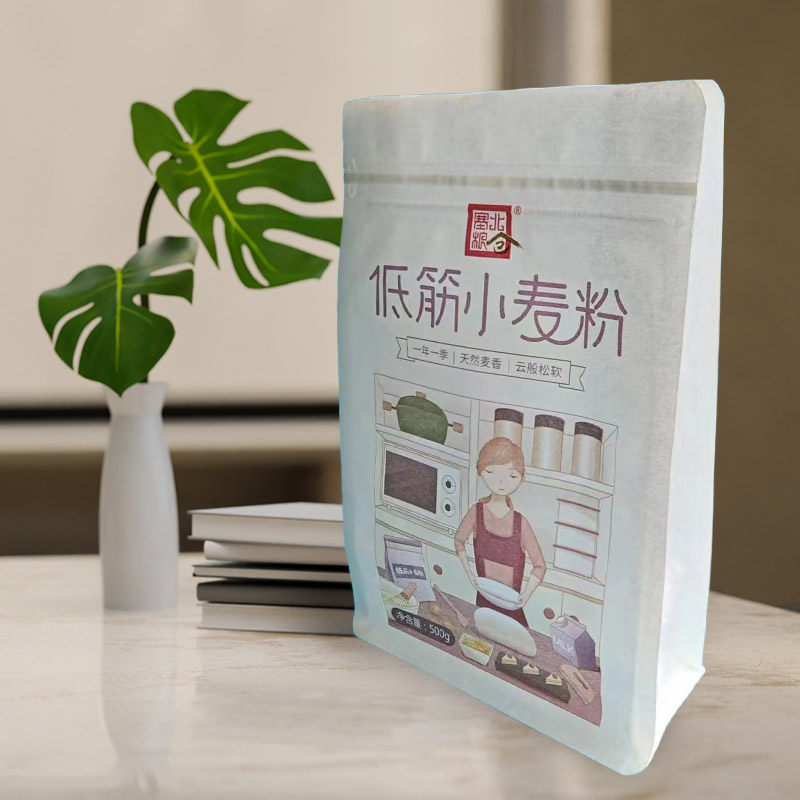 শক্ত, টেকসই, শ্বাস-প্রশ্বাসযোগ্য, টিয়ার-প্রতিরোধী ডিগ্রেডেবল ক্রাফট পেপার পাউচ